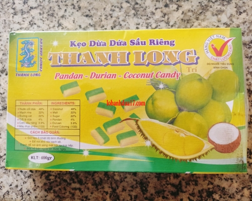 Kẹo dừa dứa sầu riêng